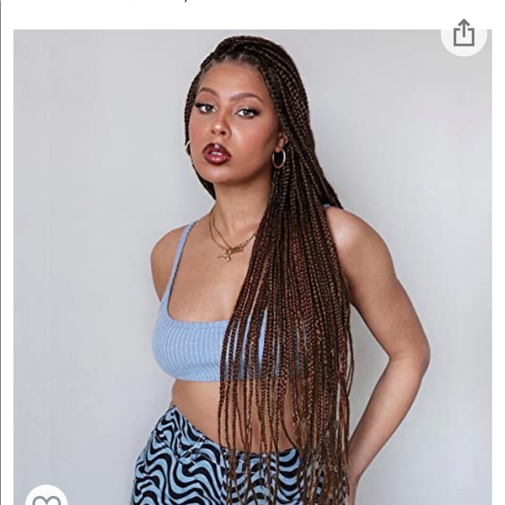 8 Packs  30 Inch Box Braids Crochet Hair Pre-looped Crochet Hair Ombre #T30